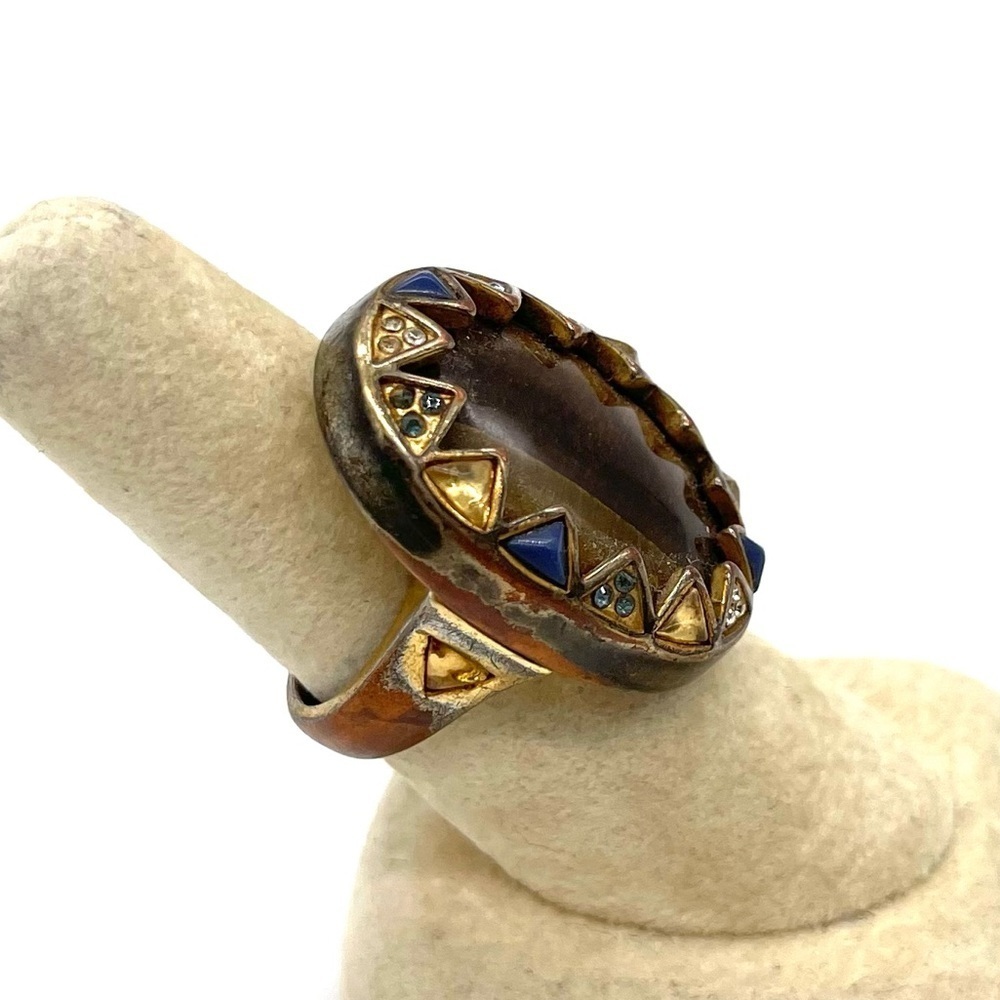 House of Harlow Hold Tone Tiger’s Eye with Crystal Accents size 8 - Picture 5 of 5